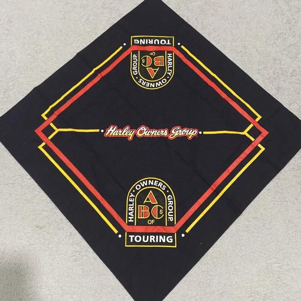 Harley Davidson Harley Owners Group Touring Handkerchief Bandana Black